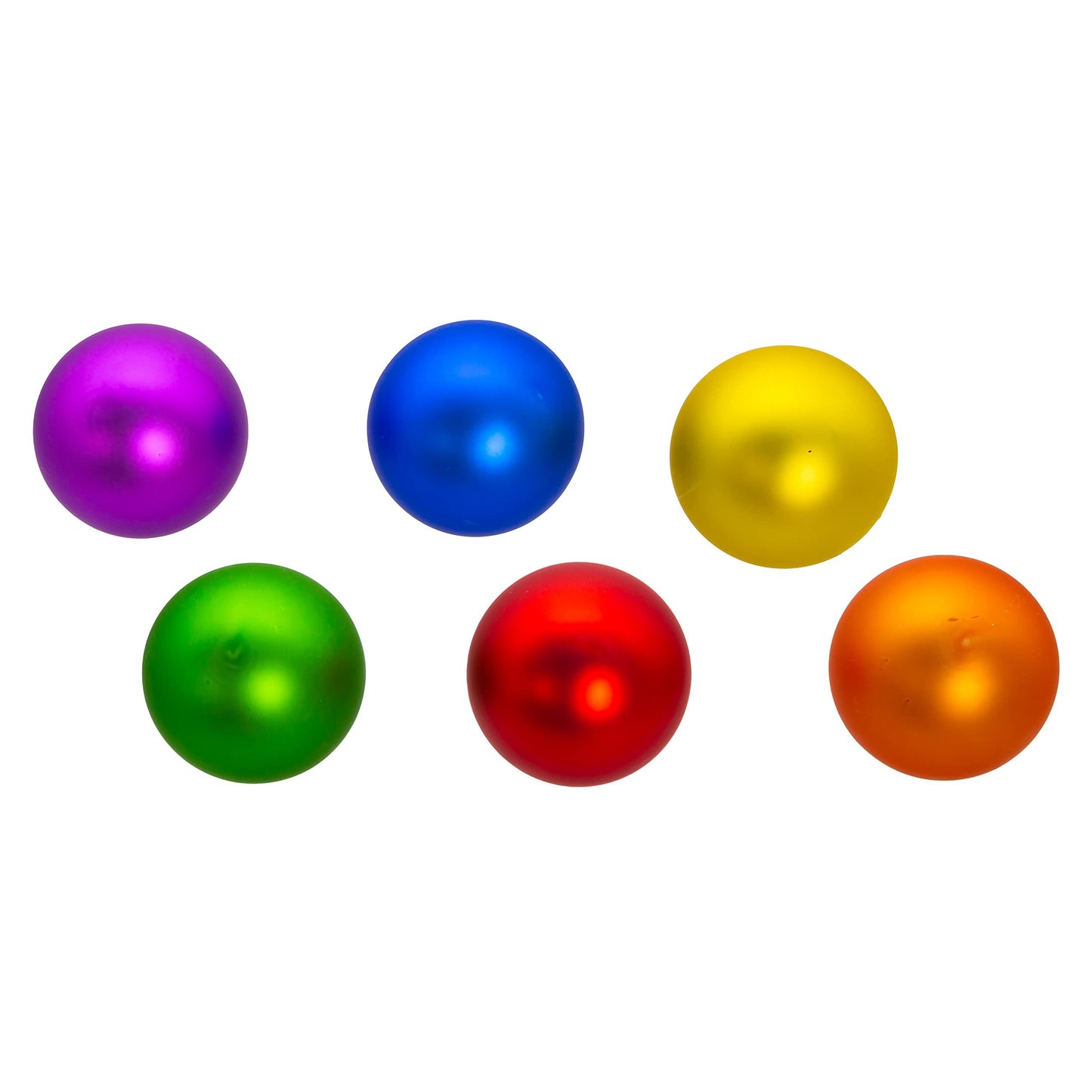 Kurt Adler 80MM Glass Matte Pride 6-Piece Ball Ornament Set