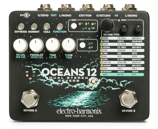 Electro-Harmonix Oceans 12 Dual Stereo Reverb Pedal