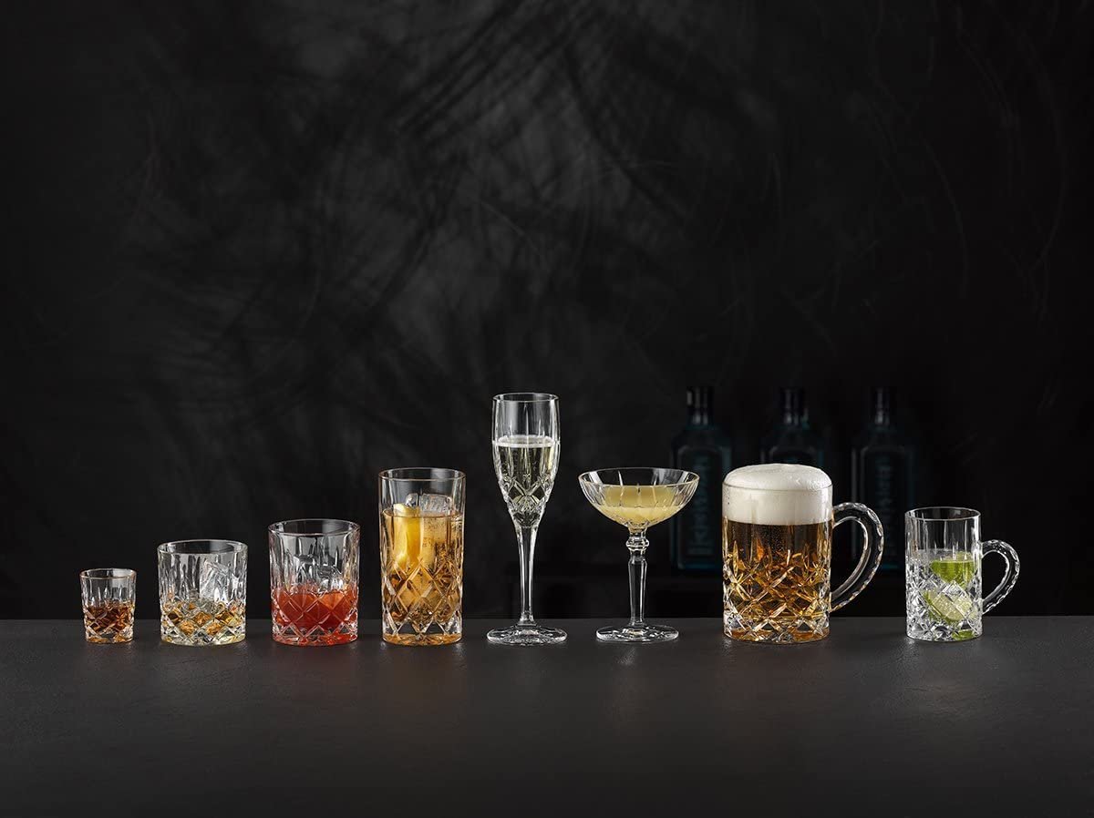 Nachtmann Noblesse Collection Cocktail Coupe Glasses, set of 2, Clear Crystal Glass with Stem, Perfect for Drinking Champagne, Sweet Wine, Martini, and Cosmopolitan, dishwasher safe