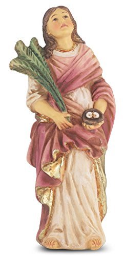 4" Statue with Prayer Card St. Lucy