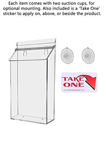 Marketing Holders Outdoor Magazine Holder for Booklets or Flyers Card Pocket Wall Mount
