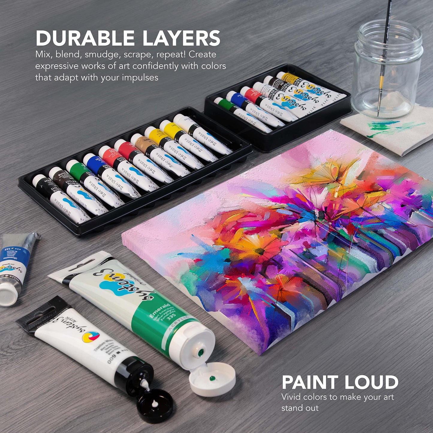 Daler Rowney System3 Wedgewood 150ml Acrylic Paint Tube - Acrylic Painting Supplies for Artists and Students - Artist Paint for Murals Canvas and More - Art Paint for All Skill Sets