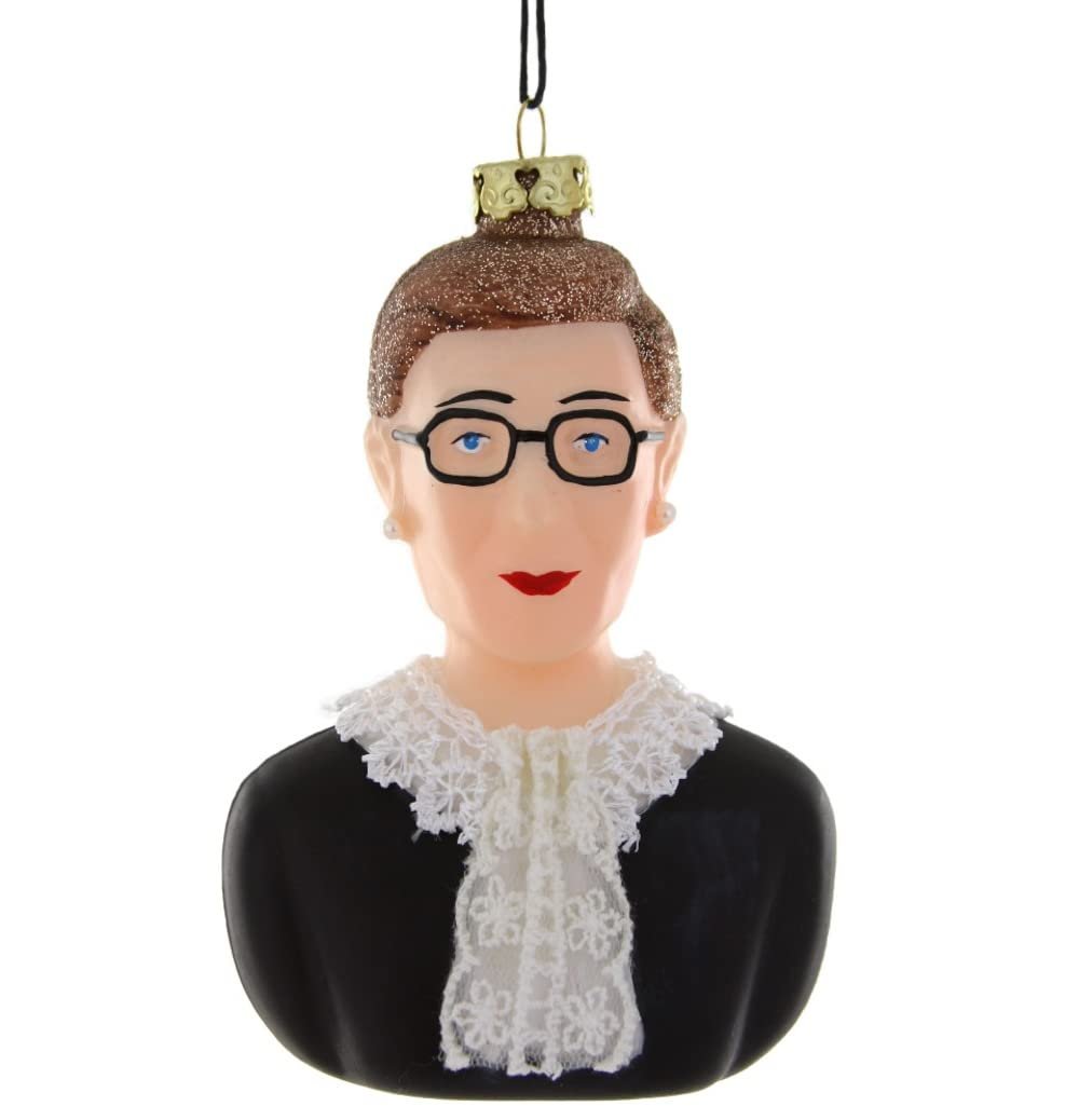 Cody Foster & CO. Ruth Bader Ginsburg Blown Glass Christmas Tree Ornament