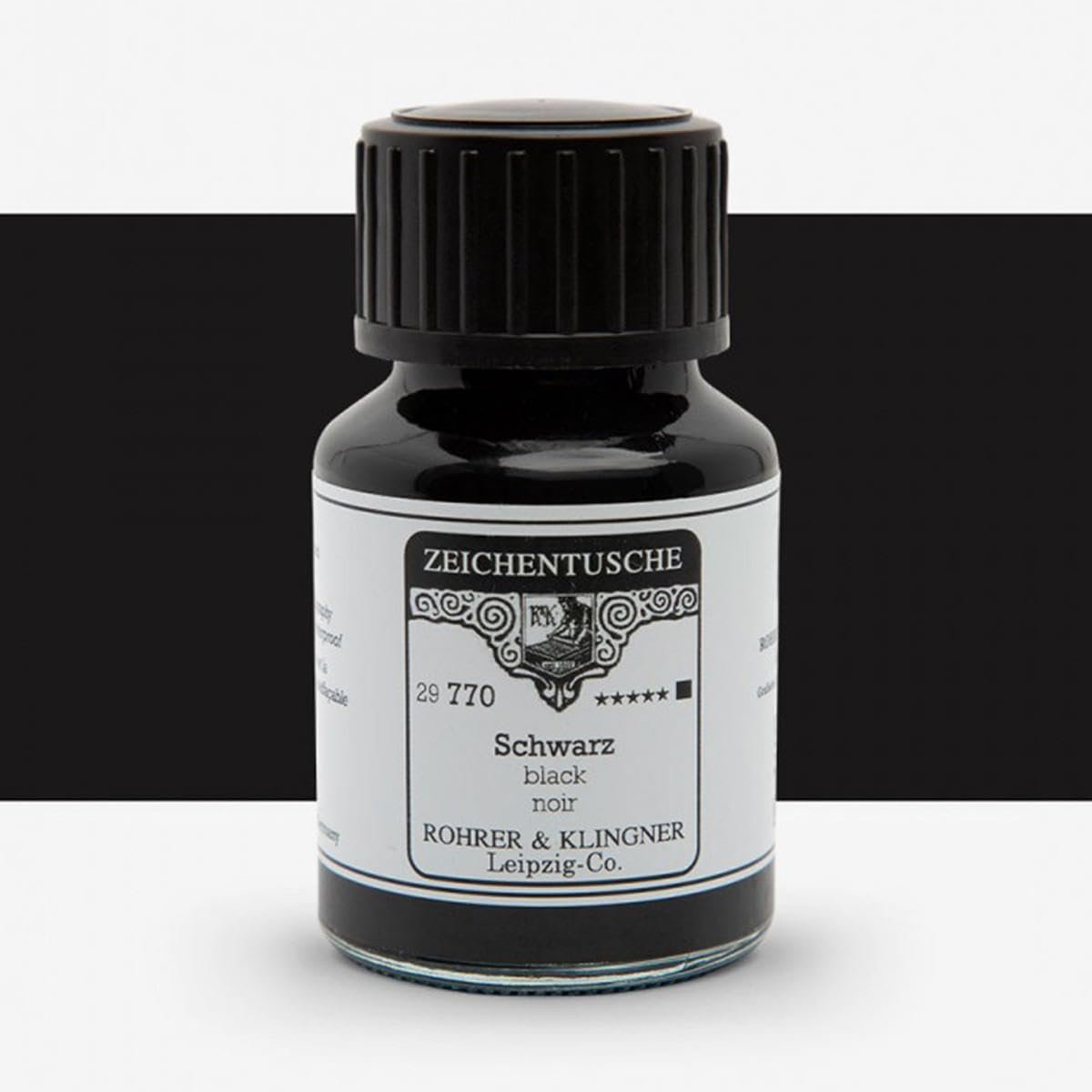 Rohrer & Klingner 50 ml Bottle Calligraphy Ink | Black / Schwarz