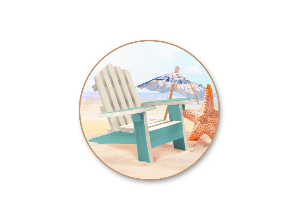 Multicraft Beach Adirondack Chair Miniature Wood for Dollhouses, Displays, Crafting, DIY - 5 Inches