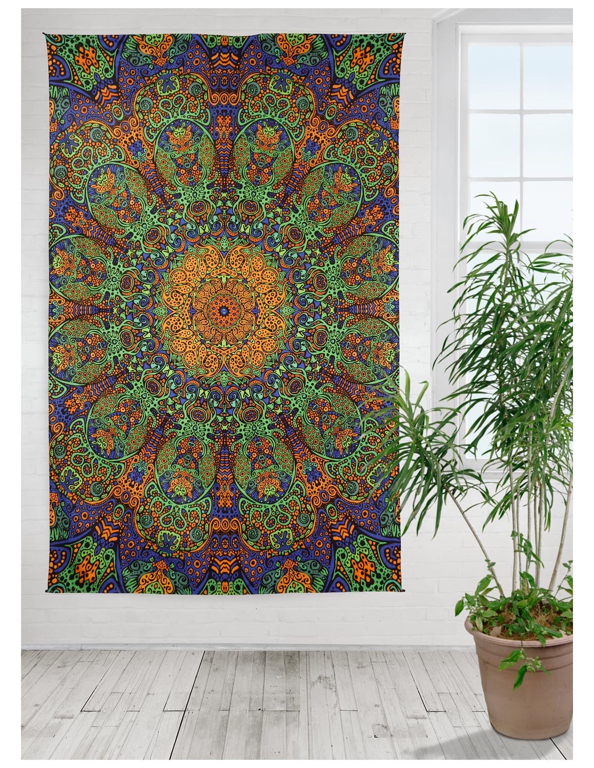 Sunshine Joy 3D Psychedelic Sunburst Tapestry Tablecloth Beach Sheet 60x90 Inches
