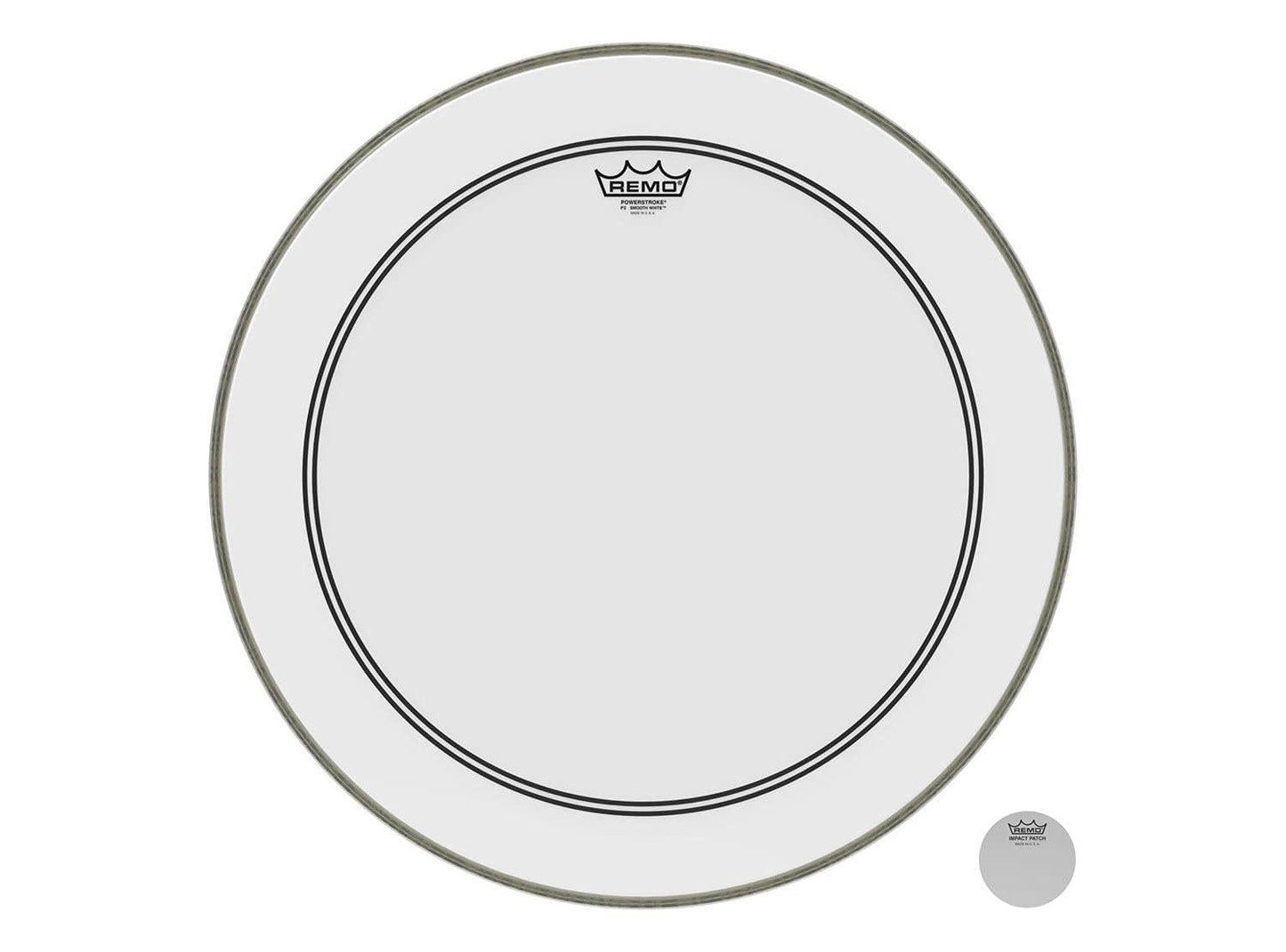 Remo Powerstroke P3 Smooth White™ Bass Drumhead, 22"