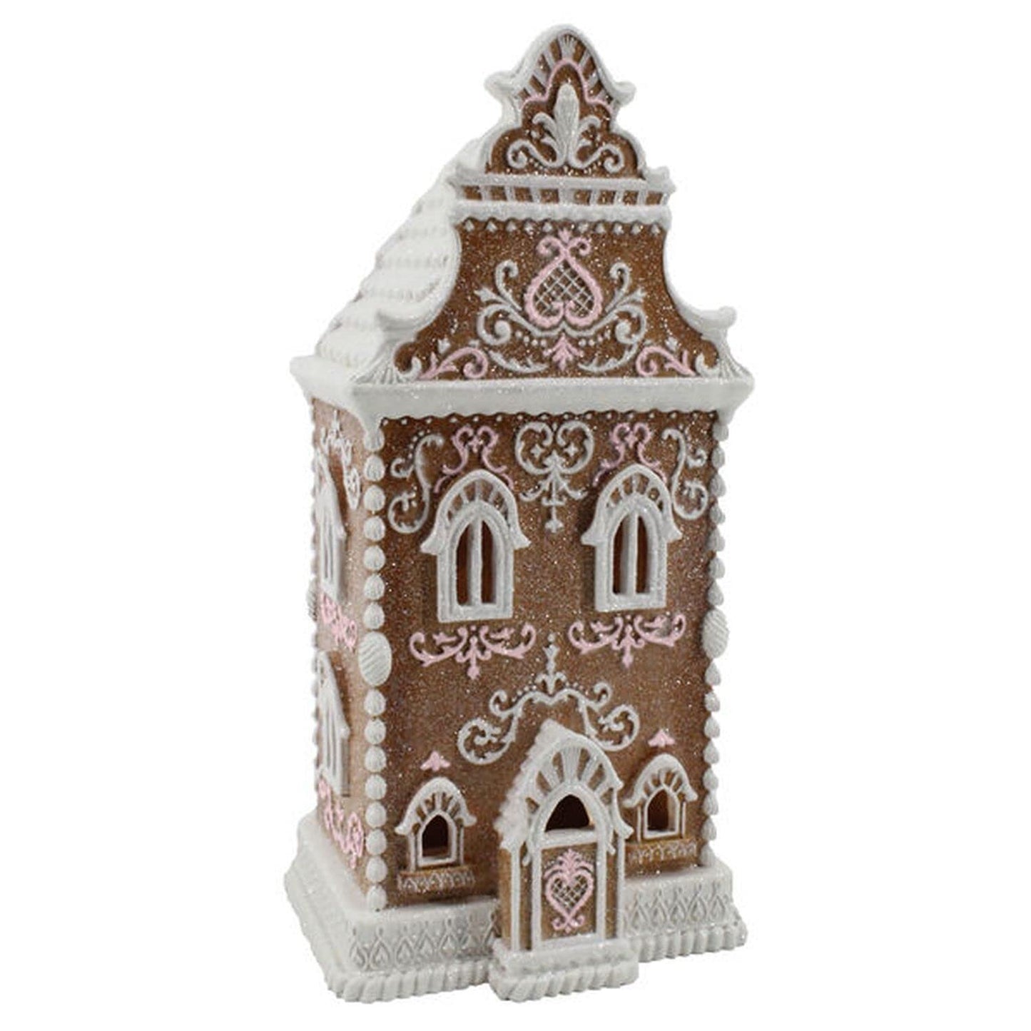 December Diamonds Gingerbread Sweet Shoppe House Figurine with LED - Christmas Decor