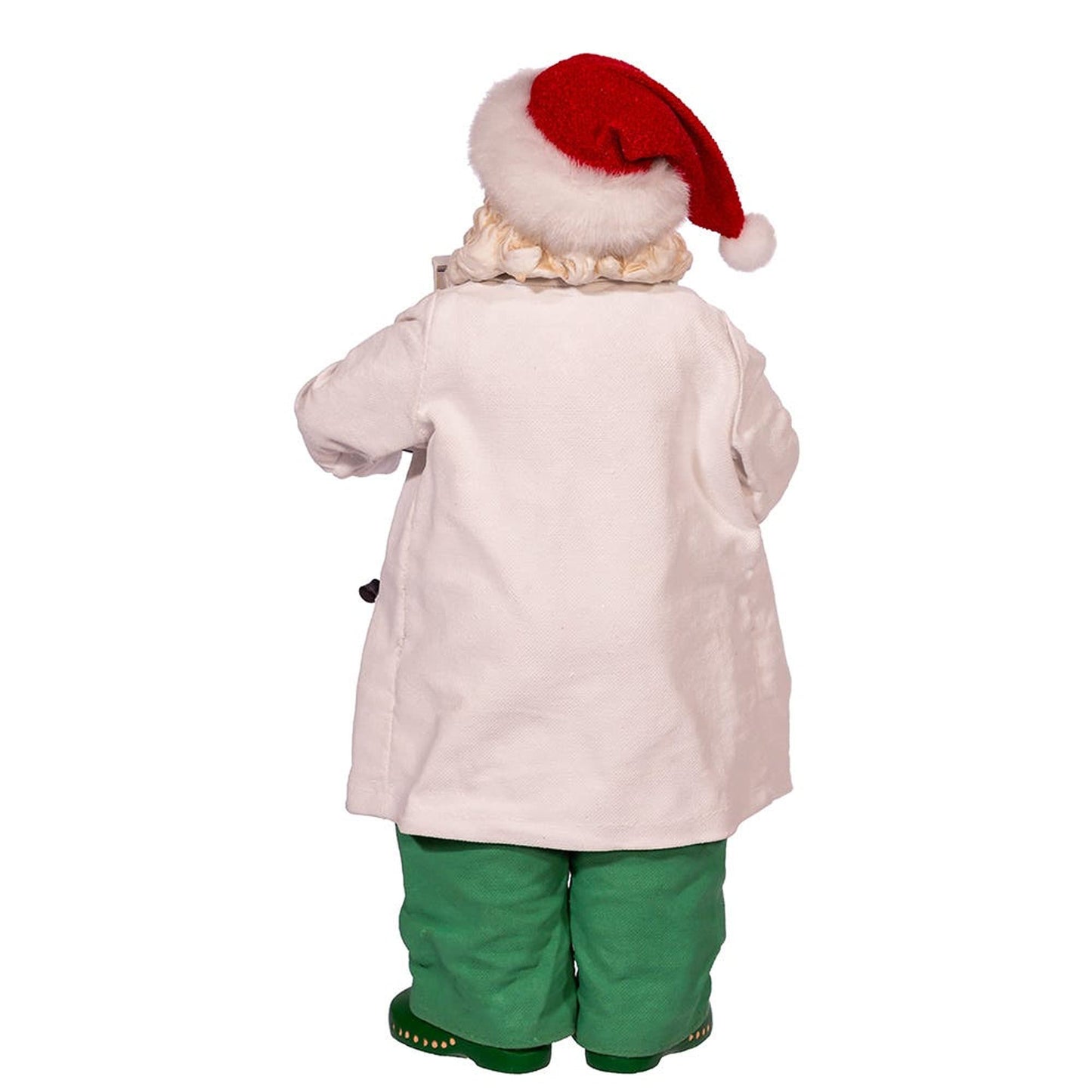 Kurt Adler 10.5-Inch Fabriche Santa Doctor in Scrubs Holding Boxes Of Masks, Multi-color, (FA0144)