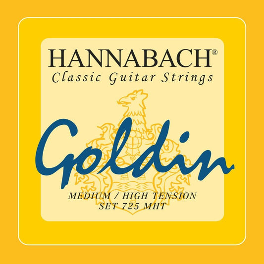 Hannabach Series 725 652721 Classical Guitar Strings Medium/High Tension Goldin