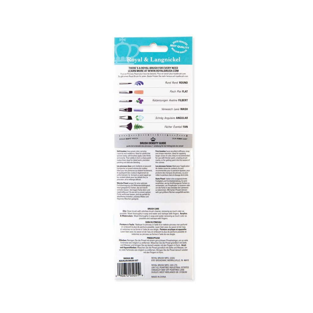 Aqualon Value Pack Brush Set, Round 13/Pkg