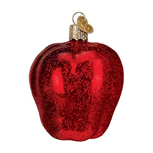 Old World Christmas Fruit Selection Glass Blown Ornaments for Christmas Tree Red Delicious Apple
