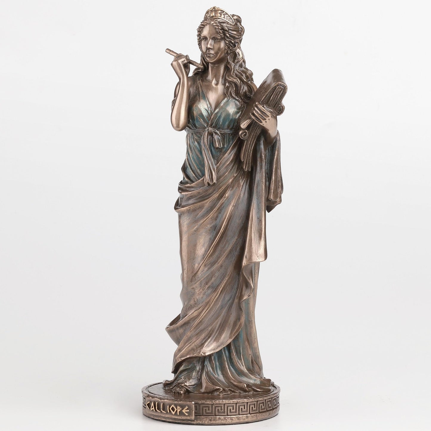 Veronese Design 9 Inch Calliope The Greek Muse of Epics Cold Cast Resin Bronze Finish Sculpture