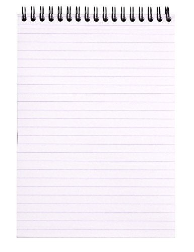 Rhodia Lined Wirebound Notepads, 6 X 8 1/4-Inches, Black (165019C), Pack of 5