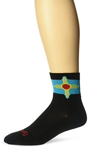SockGuy Unisex-Adults New Mexico Flag, Black, L/XL