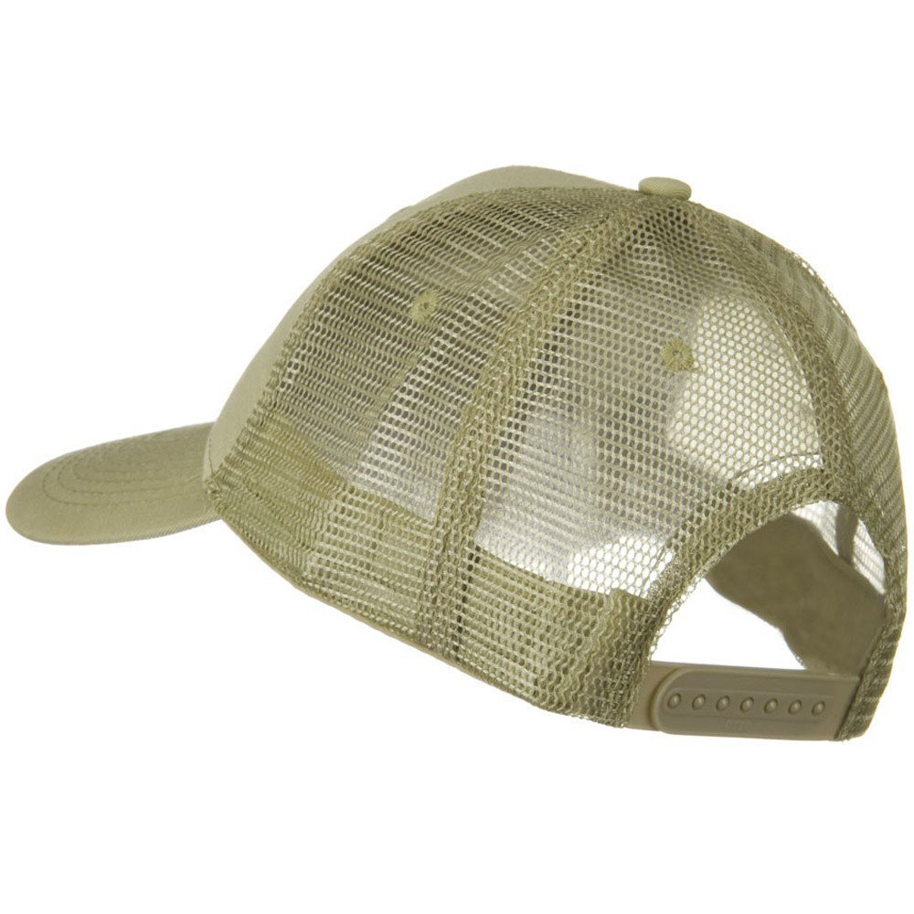 OTTO Solid Cotton Twill Low Profile Nylon Mesh Back Cap - Grey
