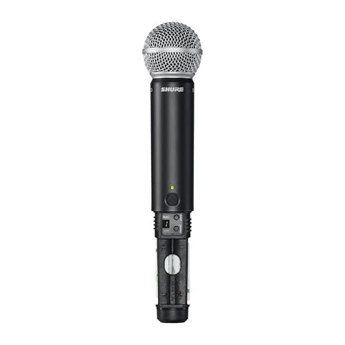 Shure BLX288/SM58 UHF Wireless Microphone System - Perfect for Church, Karaoke, Vocals - 14-Hour Battery Life, 300 ft Range | Includes (2) SM58 Handheld Vocal Mics, Dual Channel Receiver | H10 Band