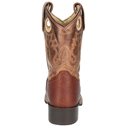 Smoky Mountain Children Luke Square Toe Western Cowboy Boots Brown, 11.5M