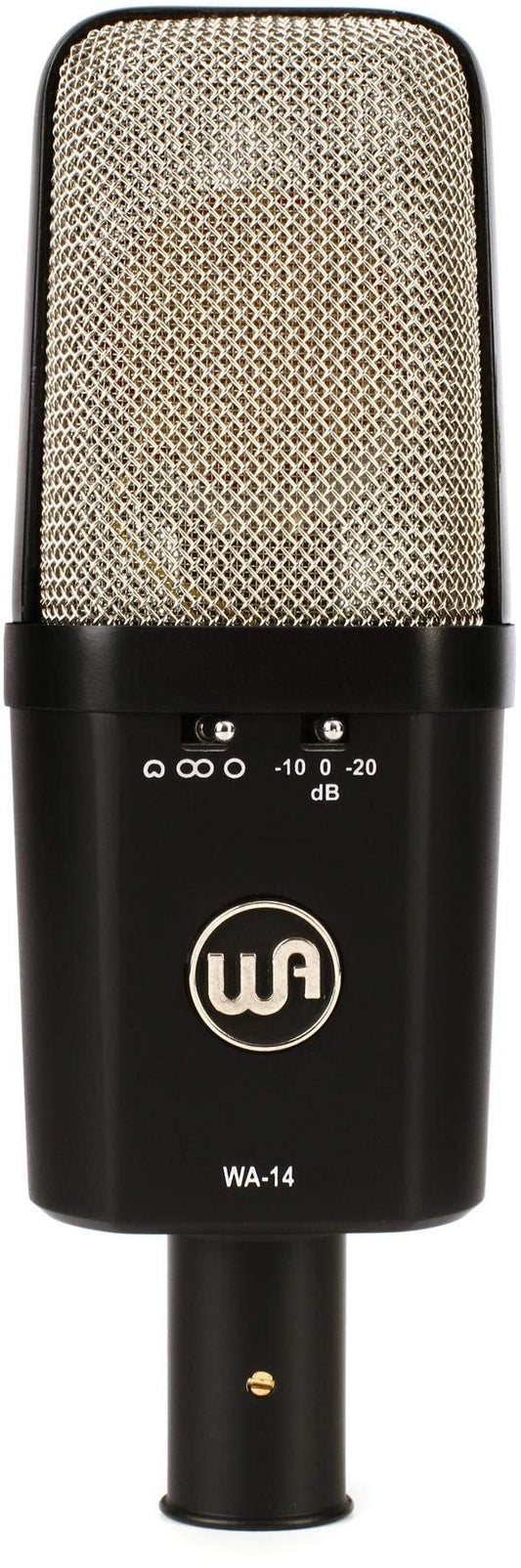 Warm Audio WA-14 Large Diaphragm Condenser Microphone, Black with silver grille