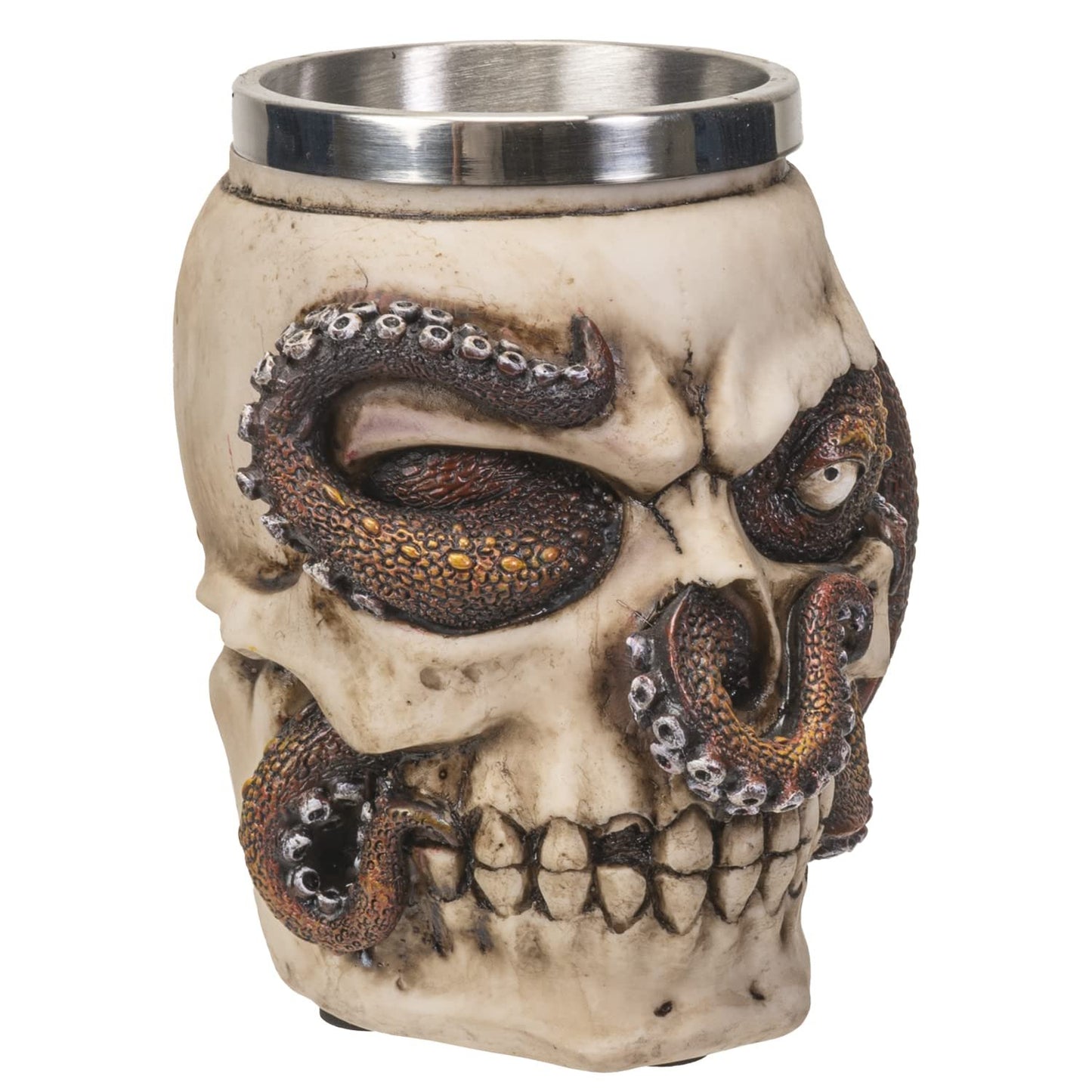 SUMMIT COLLECTION Kraken Skull Mug 16 fl oz Beer Tankard Coffee Mug 5 inch Tall Octopus Tentacle Handles