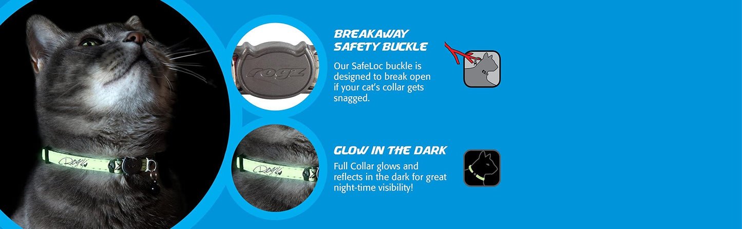Rogz Catz GlowCat Collar, Black Cat