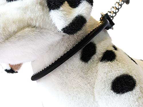 Auburn Leathercrafters Leather Martingale Dog Collar Rolled - 14 - Black