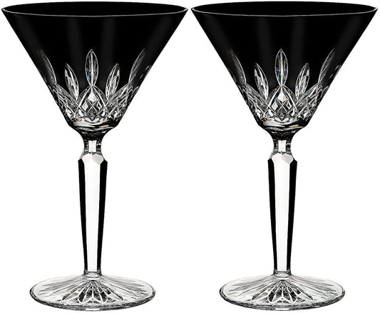 Waterford Lismore Black Martini Glass, set of 2