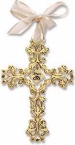 Cathedral Art 50th Anniversary Cross Ornament - Beautiful & Traditional 50th Anniversary Keepsake