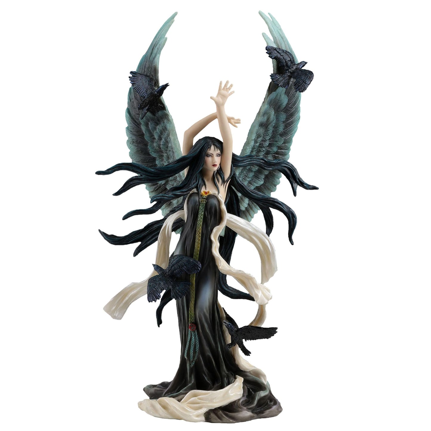 Veronese Design 12 5/8 Inch Faery of Ravens by Nene Thomas Resin Figurine Hand Painted Home Decoration
