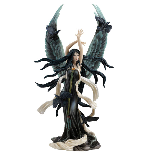 Veronese Design 12 5/8 Inch Faery of Ravens by Nene Thomas Resin Figurine Hand Painted Home Decoration