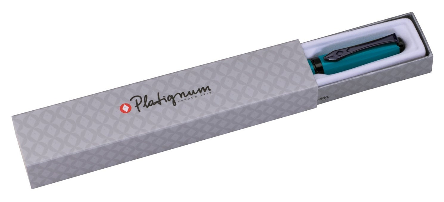 Platignum Studio Silver Gift Box Includes Fountain Pen - Ink - Blue - Parent ASIN