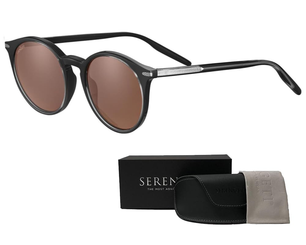 Serengeti Leonora Round Sunglasses For Women +BUNDLE with ACCESSORY EYEWEAR KIT