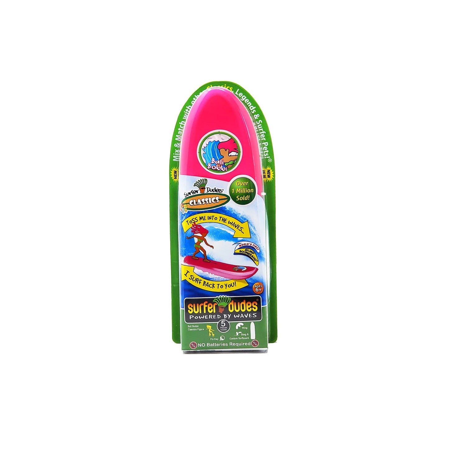 Surfer Dudes Classics Wave Powered Mini-Surfer and Surfboard Toy