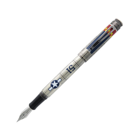 Retro 51 Tornado Fountain Pen - P-51 Mustang Edition, Extra Fine Nib - Collector's Item & Writing Masterpiece