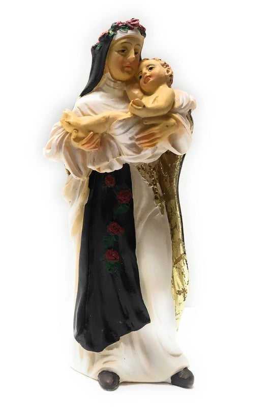 WJ Hirten 4" Statue with Prayer Card St. Rose of Lima