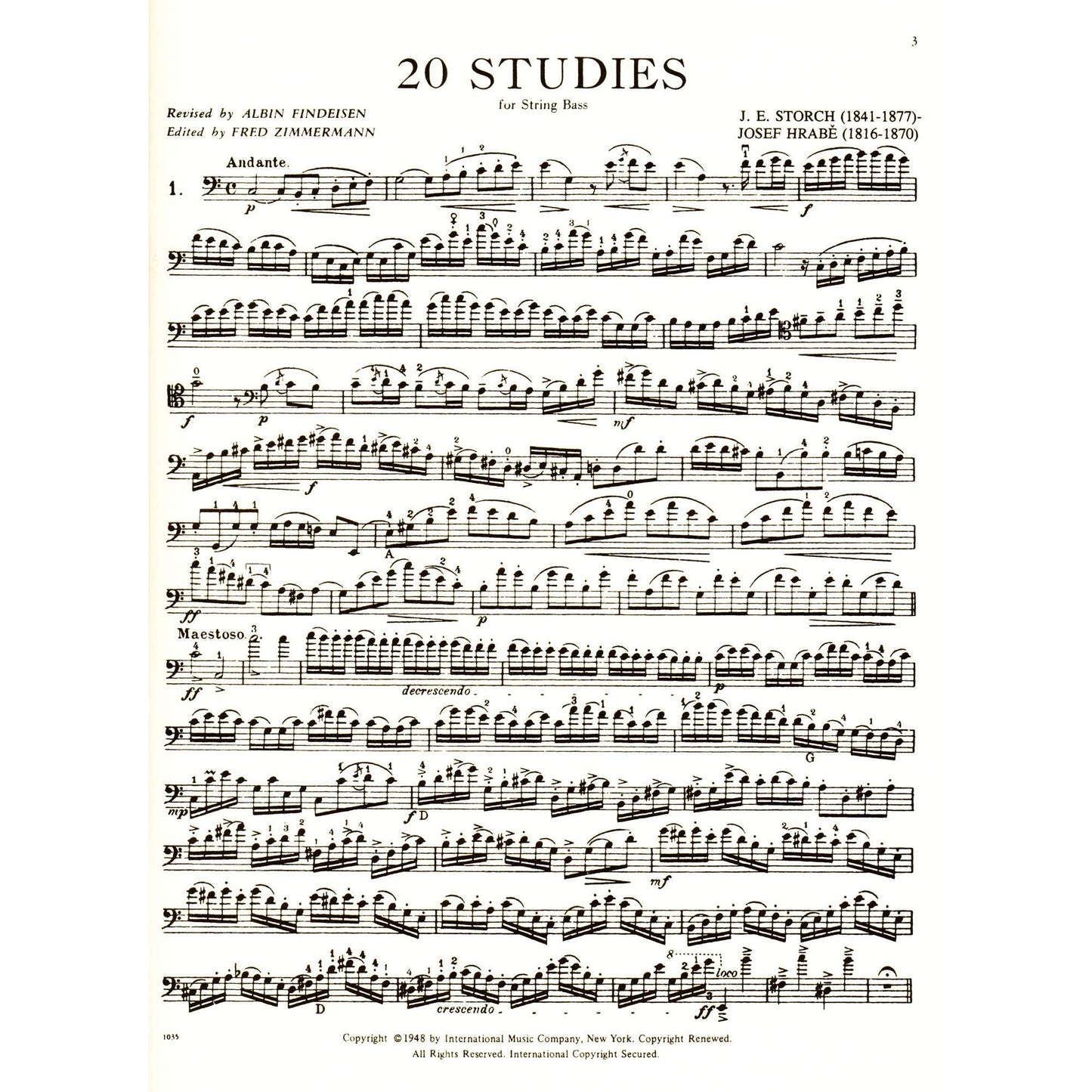 Storch/Hrabe - 57 Studies, Volume 2 For Bass Published by International Music Company [Sheet music] International Music Co. [Sheet music] International Music Co. [Sheet music] International Music Co. [Sheet music] International Music Co. [Sheet music]...
