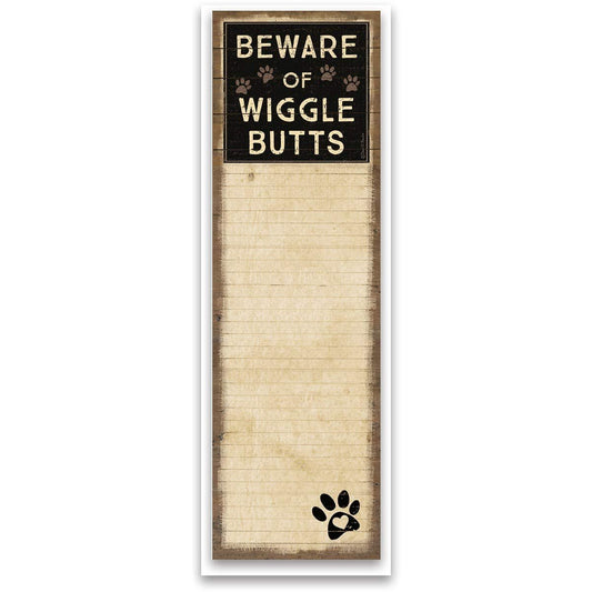 ZCYINGQ Magnet List Notepad - Beware of Wigglebutts- Contains 60 Pages and a Strong Back MagnetF