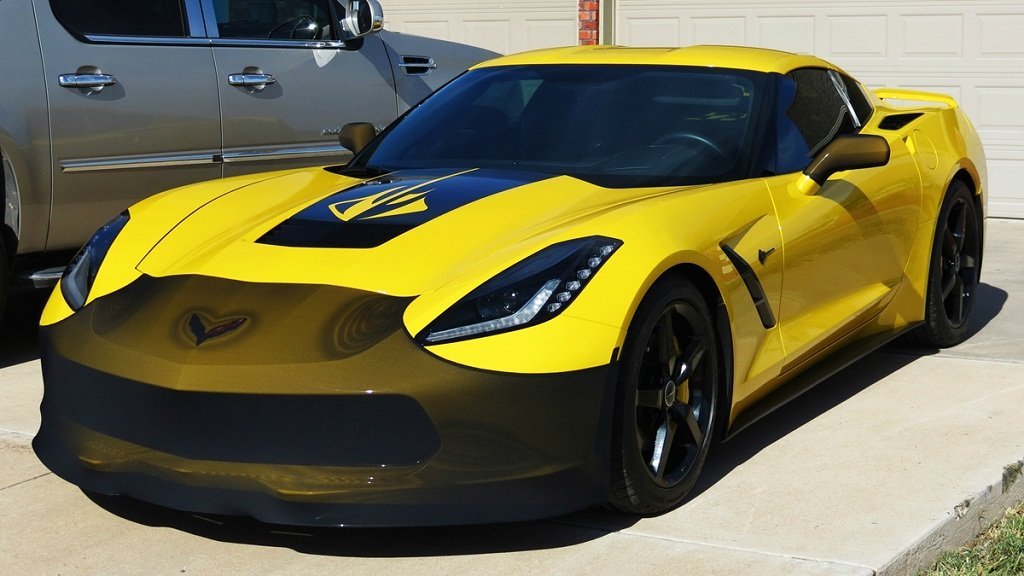 Novistretch C7 Corvette Stingray Front Bra High Tech Stretch Mask Fits: C7 2014 and Newer Corvettes