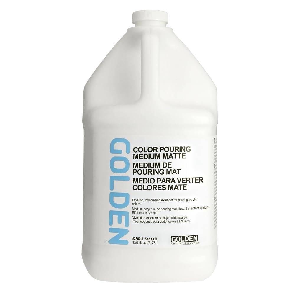 Golden Artist Colors Color Pouring Medium, Matte Finish, 128 Ounce Bottle (3502-7)