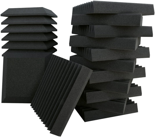 Ultimate Support UA-KIT-SB2 Studio Bundle II Bevel and Wedge-Style 12"x12"x2" Professional Studio Foam - 24 Pack