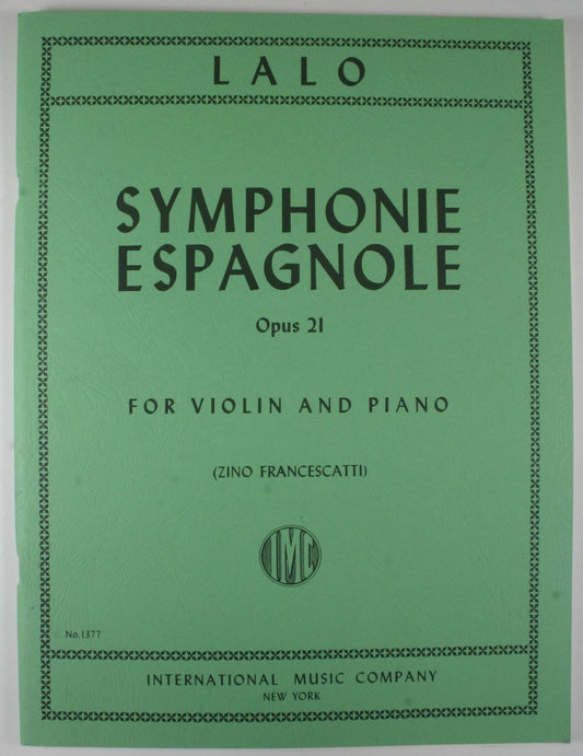 Lalo: Symphonie Espagnole, Opus 21 - for Violin and Piano