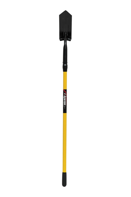 Kenyon 89124 S550 Irrigation Trenching Shovel with 48" Professional Grade Fiberglass Cushion Grip Handle, 35 Degree 4" Forward Turned Boot Saver Head