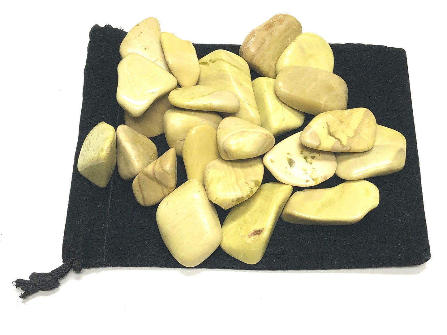 Zentron Crystal Collection Tumbled Serpentine - Large 1" Stones in Velvet Bag (1/2 Pound)