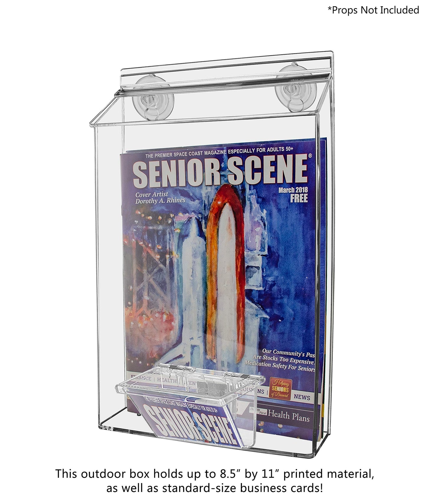 Marketing Holders Outdoor Magazine Holder for Booklets or Flyers Card Pocket Wall Mount