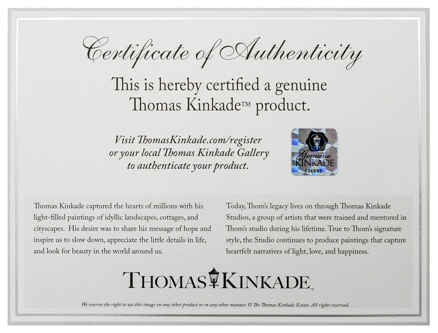 Thomas Kinkade Beside Still Waters 14" x 14" Gallery Wrapped Canvas Art | Frameless Room Wall Art | Certificate of Authenticity Included | Christian Wall Art