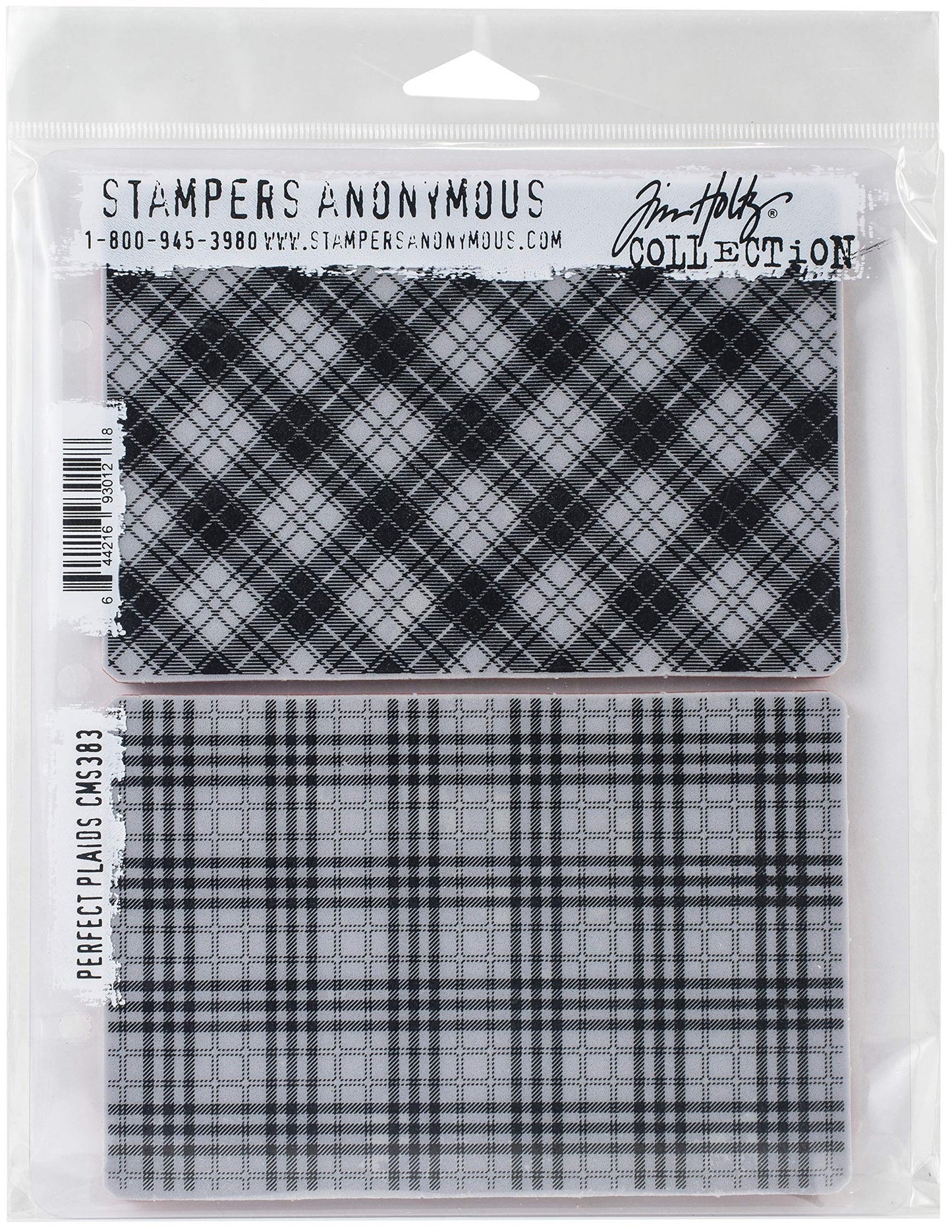 Tim Holtz - Stampers Anon Cling RBBR Stamp Set PFCT, Perfect Plaid