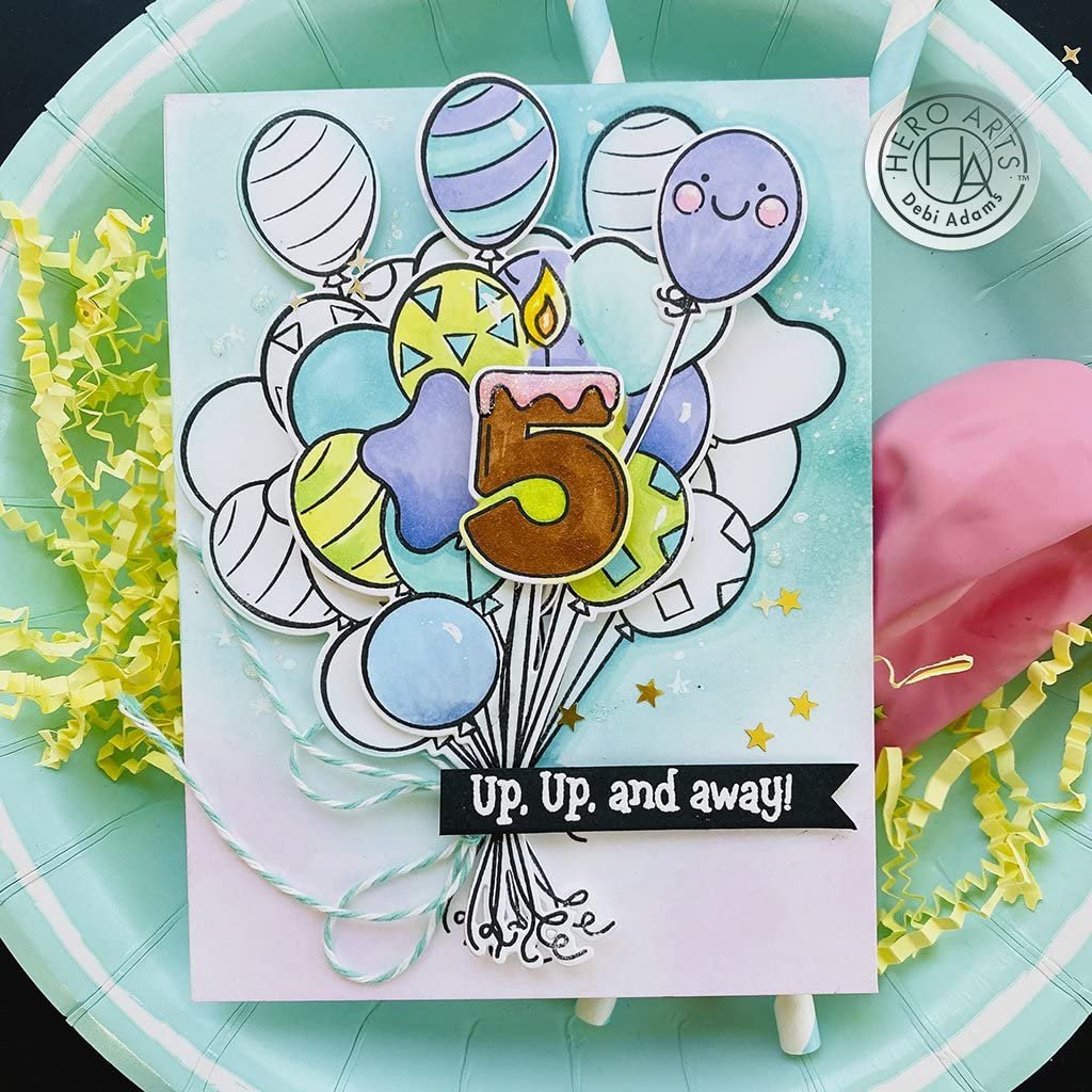 Hero Arts CM547 Bunch of Balloons Clear Stamp Set