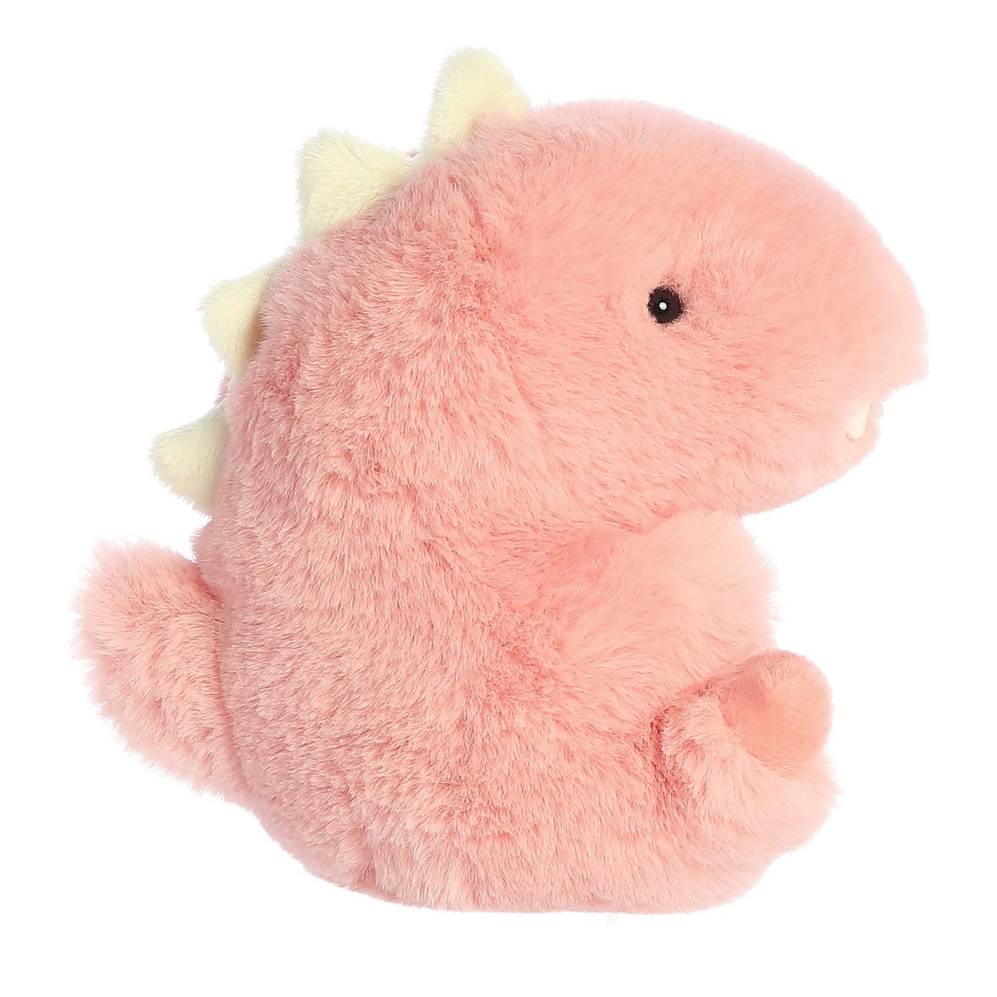 Aurora® Round Rolly Pet™ Avery Allosaurus™ Stuffed Animal - Adorable Companions - On-The-Go Fun - Pink 5 Inches