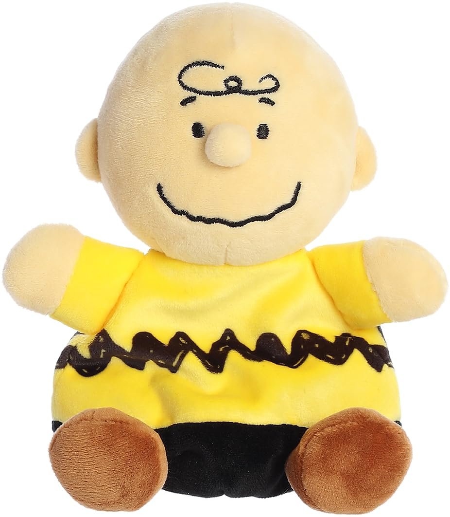 Aurora Peanuts Palm Pal Plush 3 Piece Bundle, Charlie Brown, Woodstock and Snoopy 5 inches