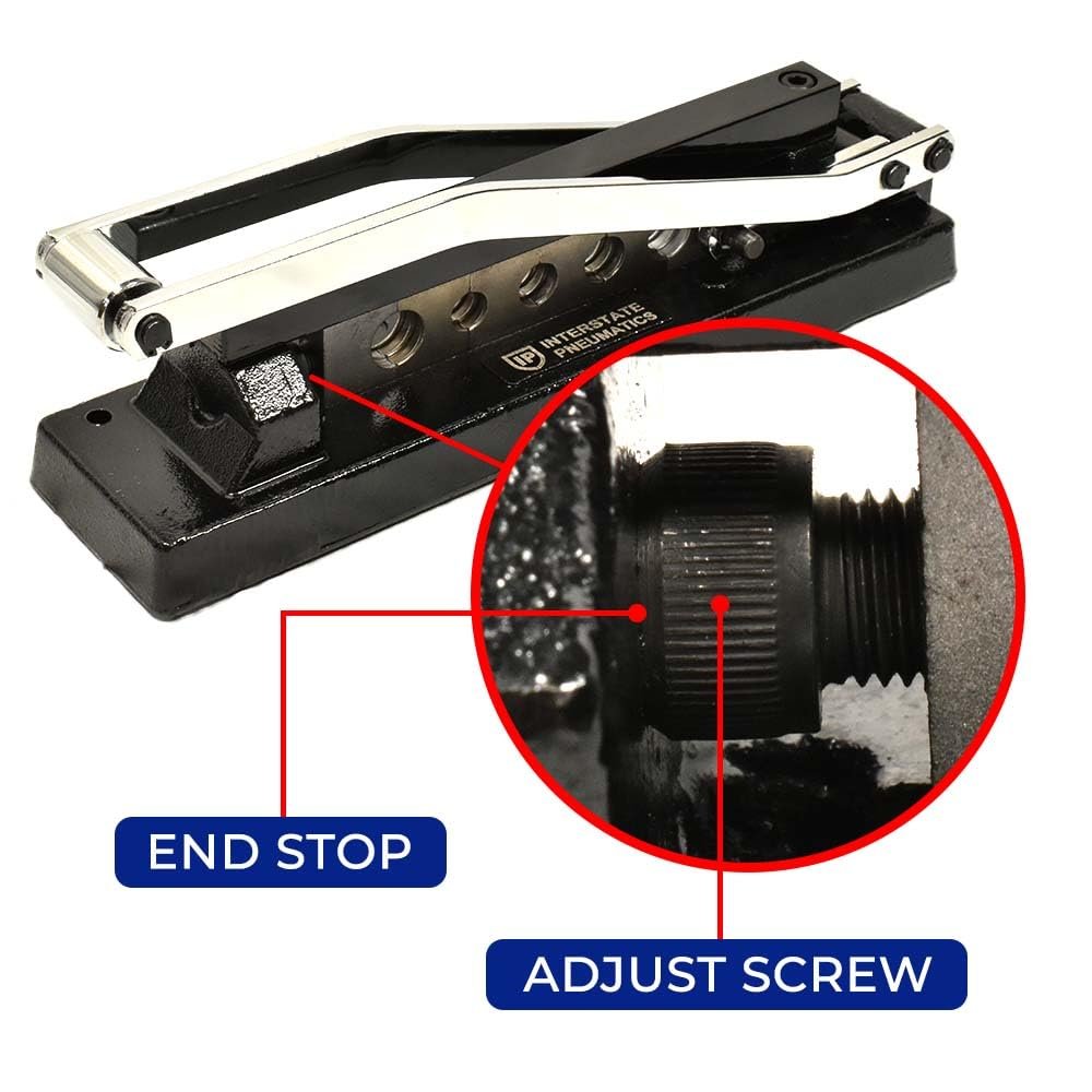 Interstate Pneumatics H8-KIT1 Heavy-Duty Bench Crimper (H8) with Ferrules (50PK) 0.718 Inch ID x 1 Inch & 0.656 Inch ID x 1 Inch